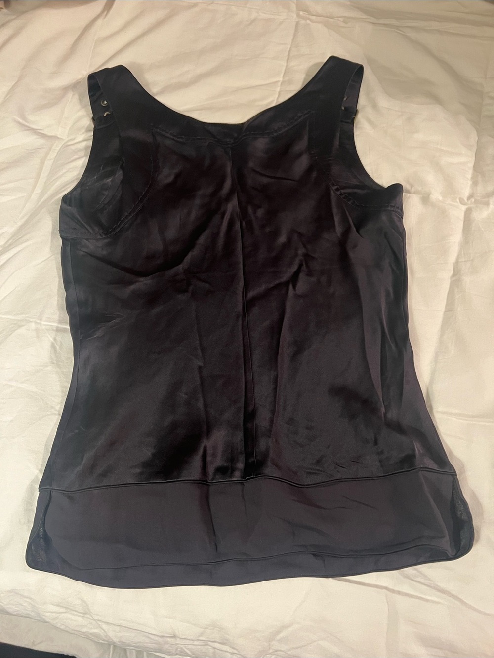 Black Silk Buckle-Detail Camisole - Picture 2 of 6